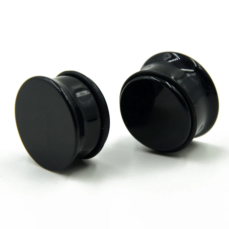 1 пара черные и белые акриловые высокополированные тонкие расклешенные телесные