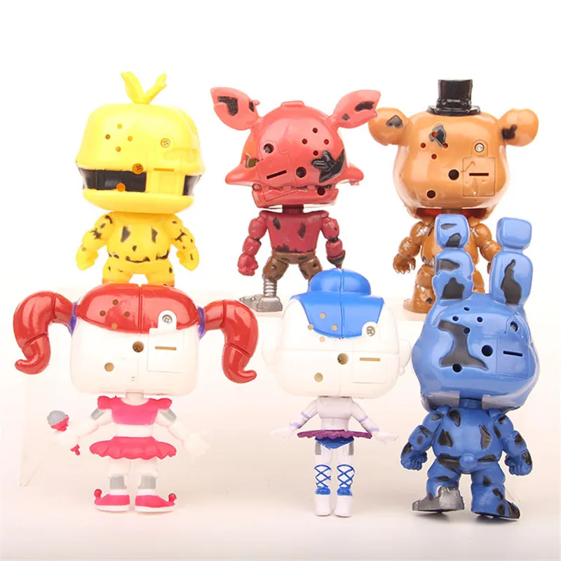 6 шт./компл. Five Nights At Freddy's Minireena кошмар Чика Фредди ПВХ фигурка коллекция моделей