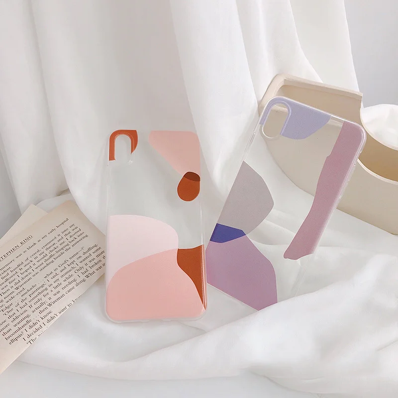 

Custom designer Splicing art 7 / 8plus Apple x mobile phone case 11pro for iPhone x transparent 12 women XR fashion XS Max