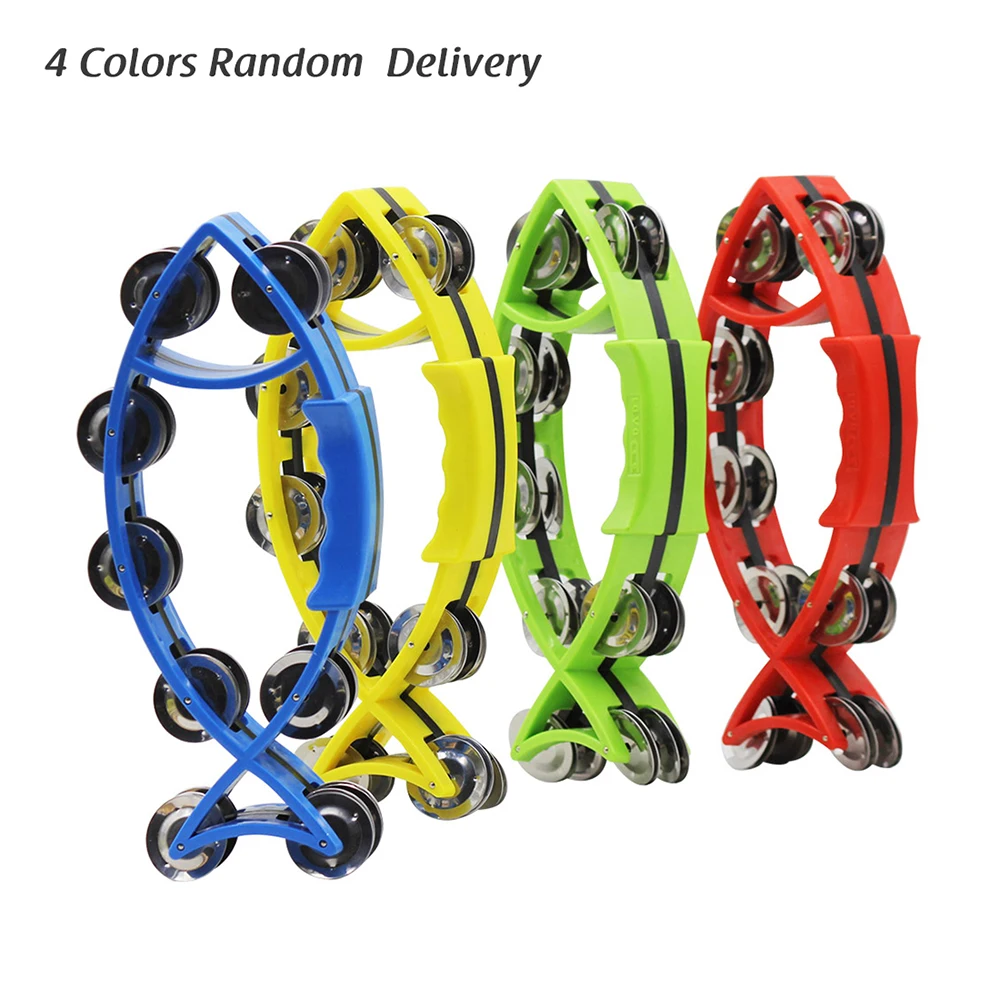 

Ручной колокольчик погремушки в форме рыбы бубен перкуссия с двойными металлическими звеньями Детские музыкальные игрушки цвет Случайный Доставка