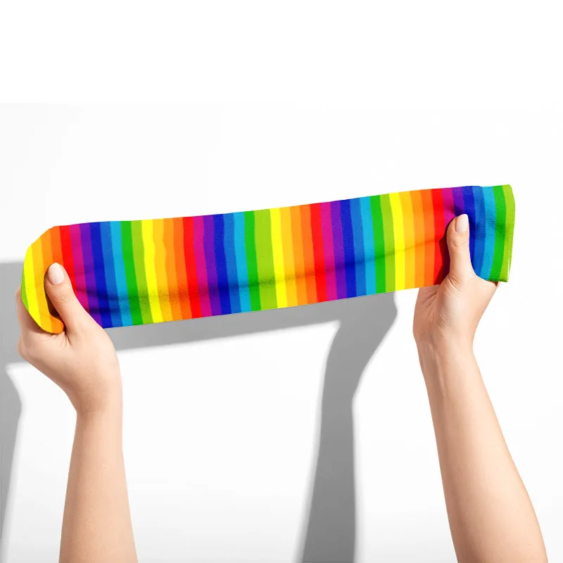 Хлопковые носки Rainbow Pride для женщин и мужчин высокие в разноцветную радужную