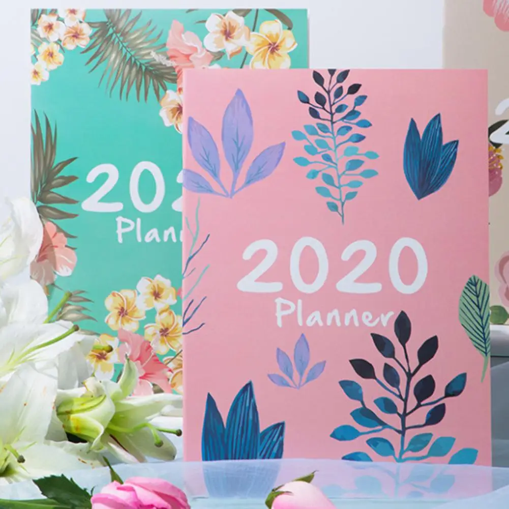 

2020 Planner A4 Monthly Planner Notebook Beautiful Flower Pattern Innovative 4 Styles Notebook For Office Study