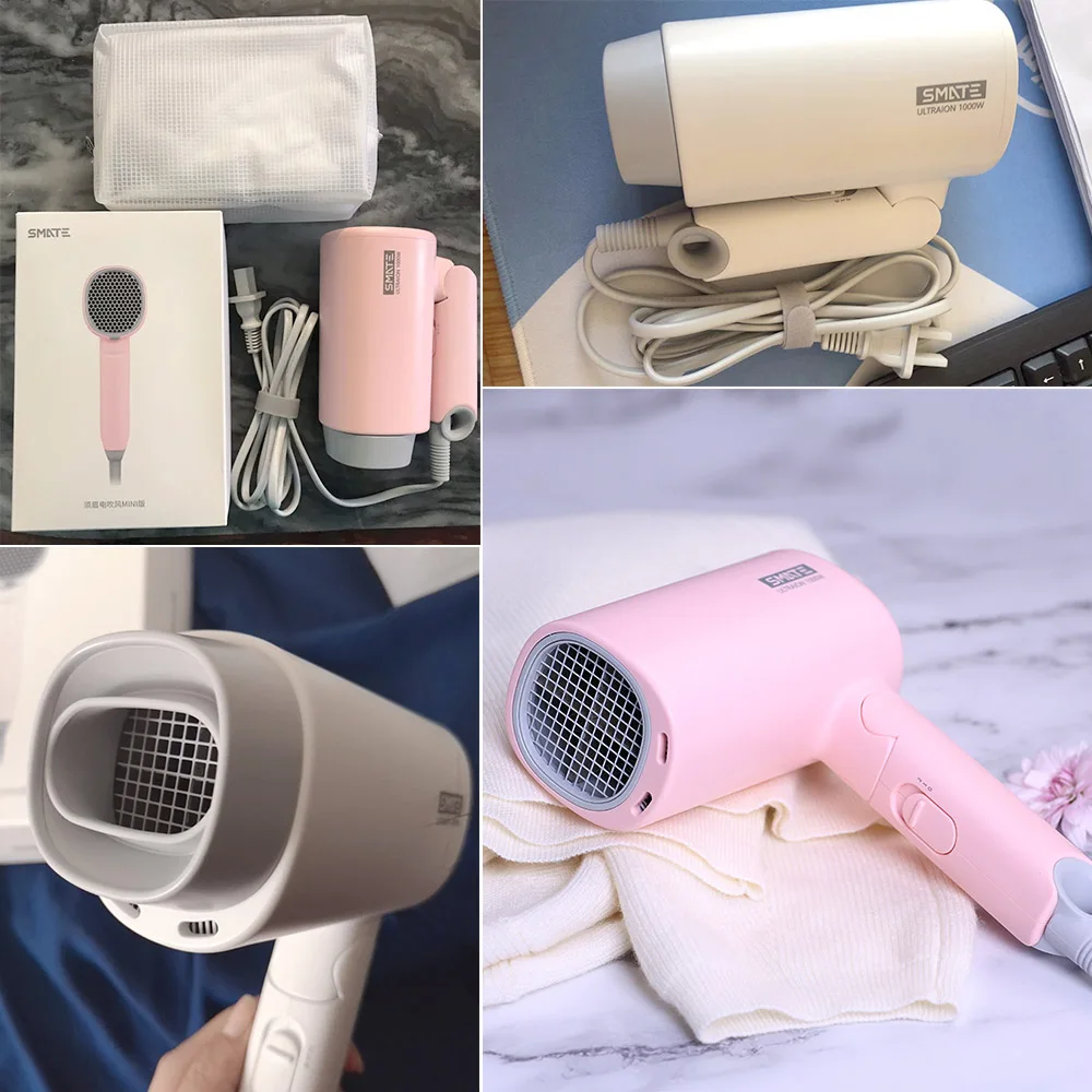 Мини фен для волос SMATE SHA100 с анионами Быстросохнущий диффузор отрицательными