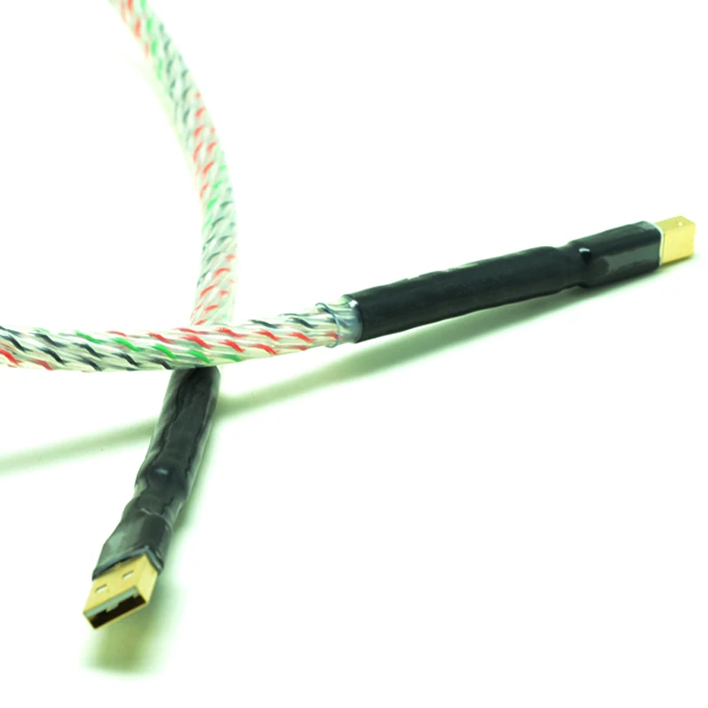 Hi Fi 5 жильный кабель Valhalla с посеребренным покрытием и защитным USB кабелем