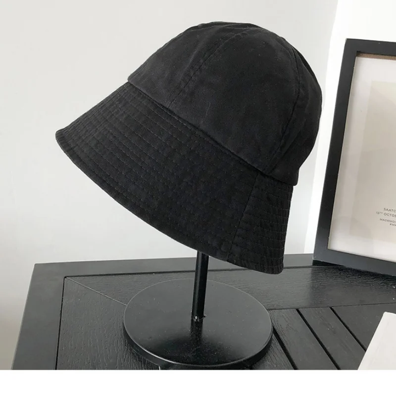 

Korean Version of Spring and Autumn Fisherman Hat Female Japanese Solid Color Outdoor Leisure Shade Panama Bob Hat Casquette