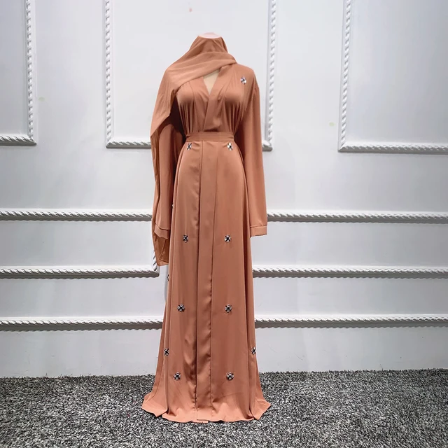 Open Abaya Kimono Dubai Turkey Kaftan Muslim Cardigan Abayas For Women Casual Robe Longue Djellaba Femme Caftan Islamic Clothing 3