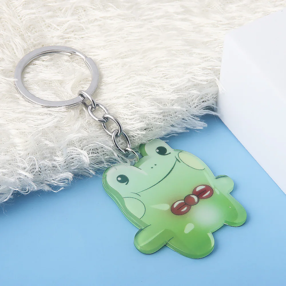 

Anime Killing Stalking Yoonbum Frog Keychain Cute Double Sided Acrylic Sangwoo Cosplay Key Chain For Fans Christmas Jewelry Gift