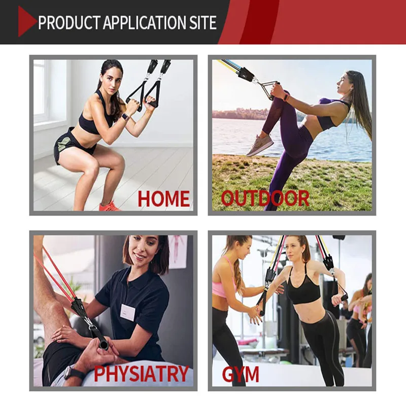 11 шт./компл. набор эластичных лент тренировочные ленты с дверными анкерными