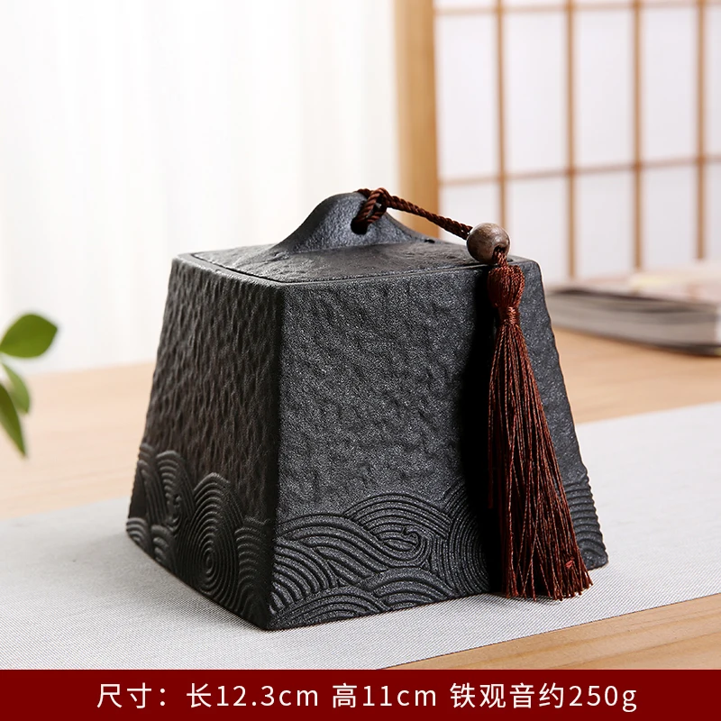 

Japanese Ceramic Tea Box Portable Creative Ceramic Storage Smell Proof Travel Tea Box Caixa De Cha Kitchen Teaware DB60CY