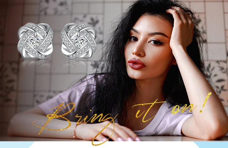 JewelryPalace мельница переплелись 1ct кубического циркония серьги 925 Silverearrings для женщин
