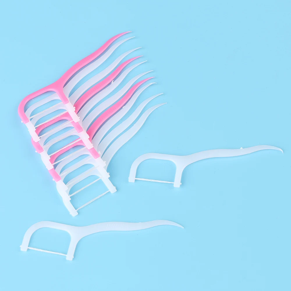 100 шт пластиковые нейлоновые проволочные зубочистки зубная нить чистка зубов