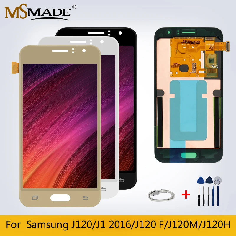 ЖК-дисплей для samsung Galaxy J1 J120F J120M J120H, сенсорный дигитайзер, запасная сборка для J120 lcd