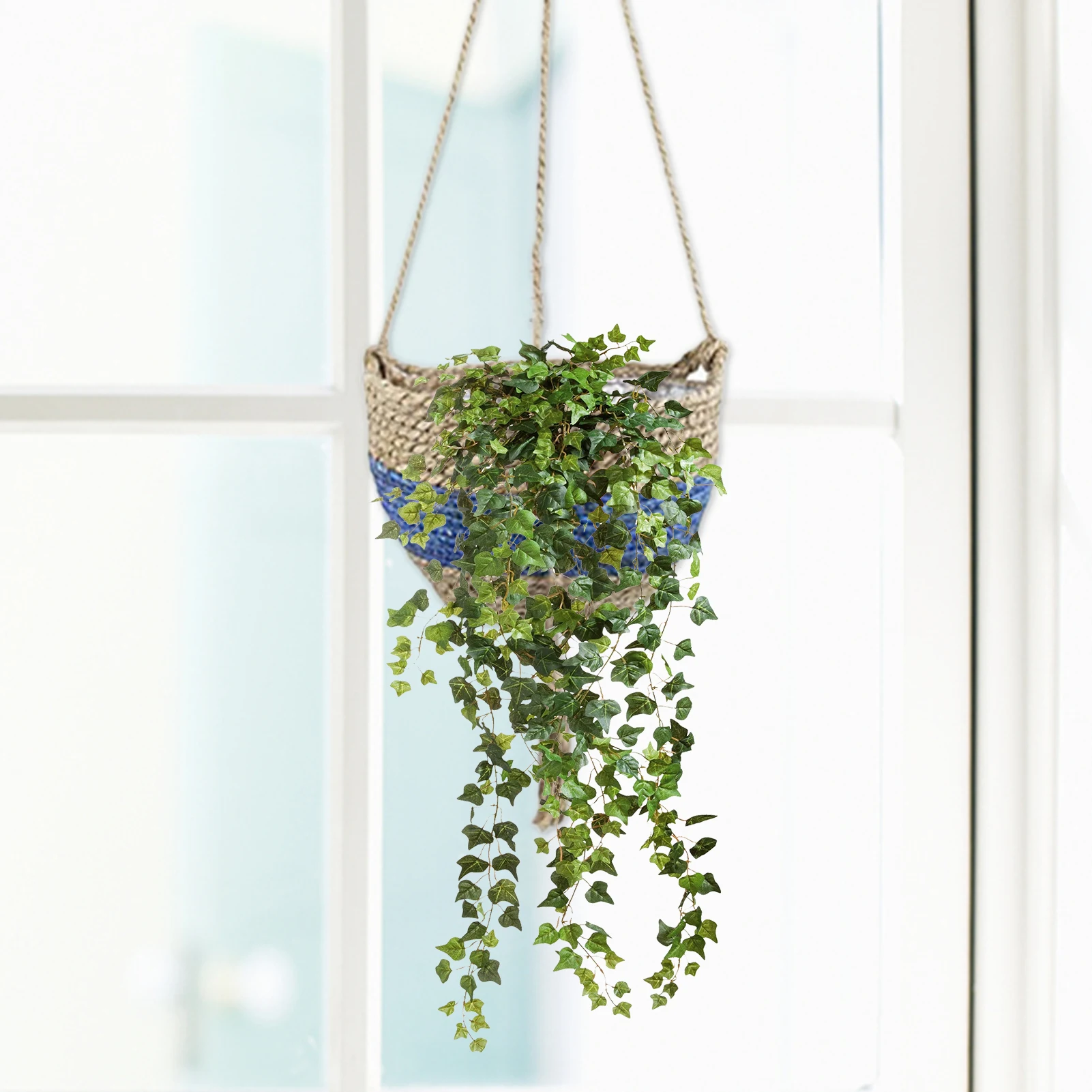 

Garden Plant Storage Basket Rope Hanging Planter Woven Indoor Outdoor Flower Pot Holder Macrame Plant Hangers Home Decor