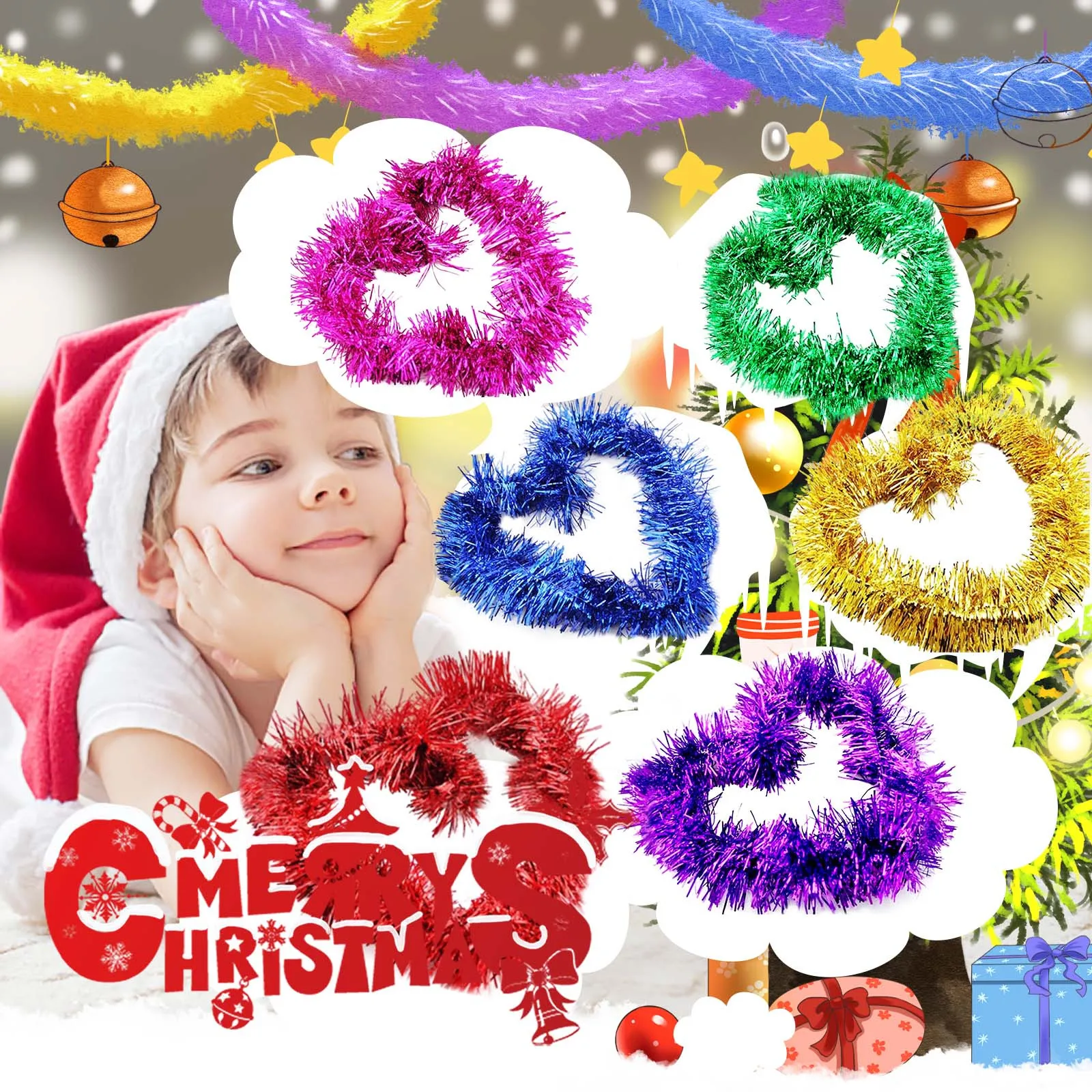 

Christmas Tops Garland Strips Birthday Party Decoration Tops Atmosphere Christmas Decor for Home Christmas 2021 Ornaments