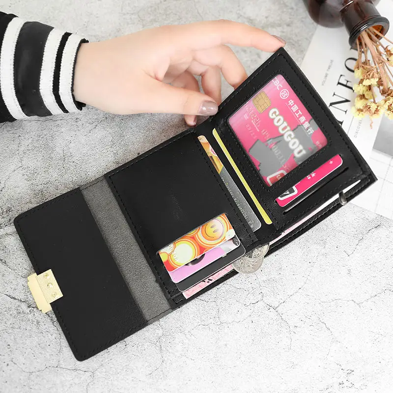 

Card ID Holders Women PU Leather Credit Cards Paneled Mini Purse Hasp Teenager Sequined Designer Wallets Convenient Cases Luxury