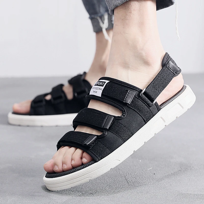 Сандалии пляжные для мужчин и женщин Брендовые повседневные туфли на плоской