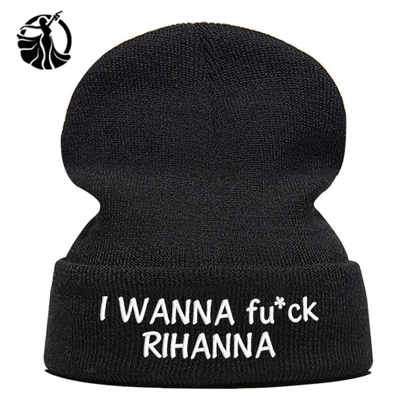 Хотите один в стиле Рианны; Harajuku в стиле «панк» Beanie шляпа Skullie Кепки смутная зима вышивка забавная для уличного танцора на заказ по индивидуальному заказу