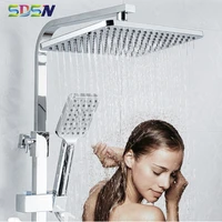 bathroom shower head sdsn quality abs bath top shower head rectangle rainfall shower head polished chrome top shower head