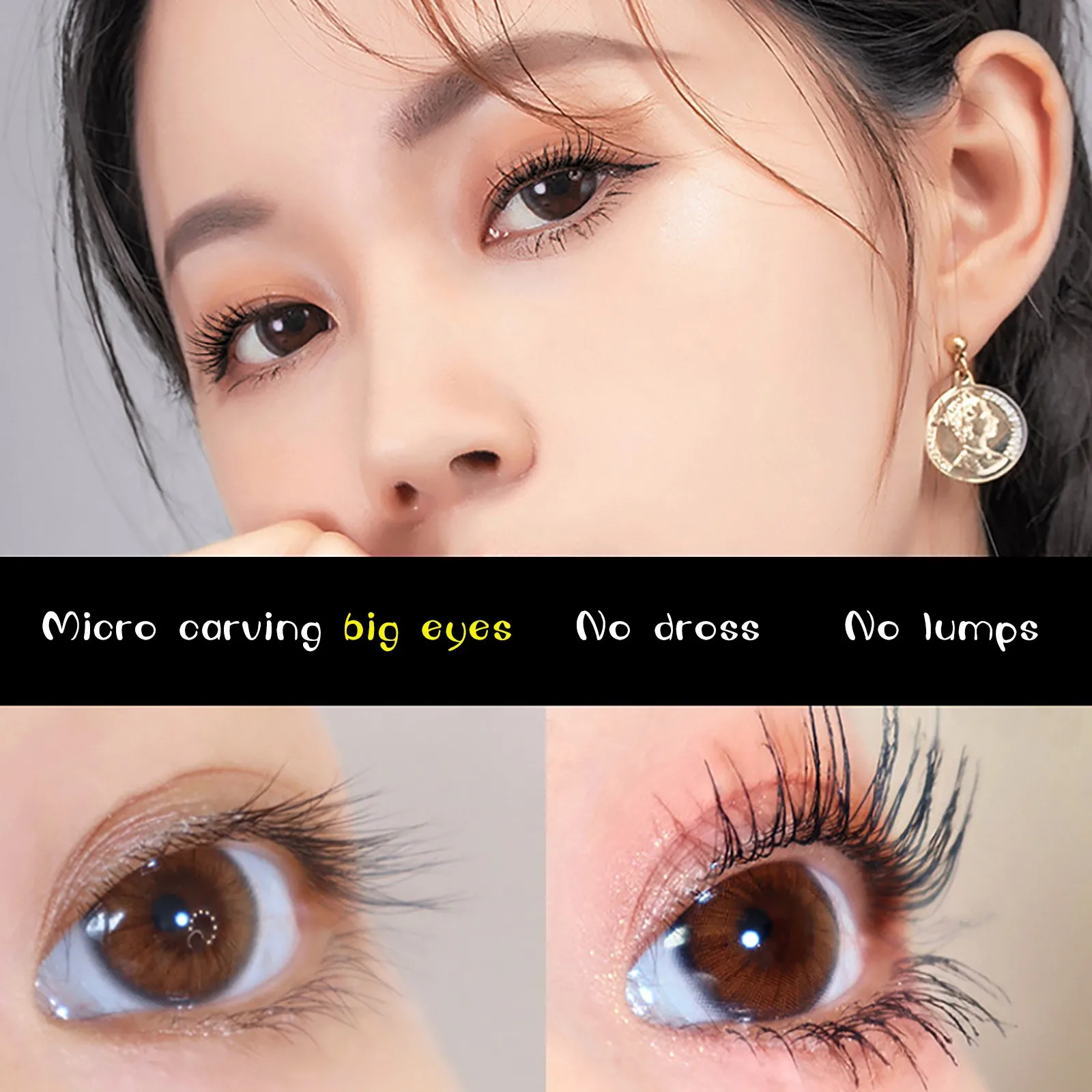 

New Waterproof 4D Silk Fiber Mascara Waterproof Thickening Lengthening Mascara With Mirror Nourish Eyelash Extension Make up