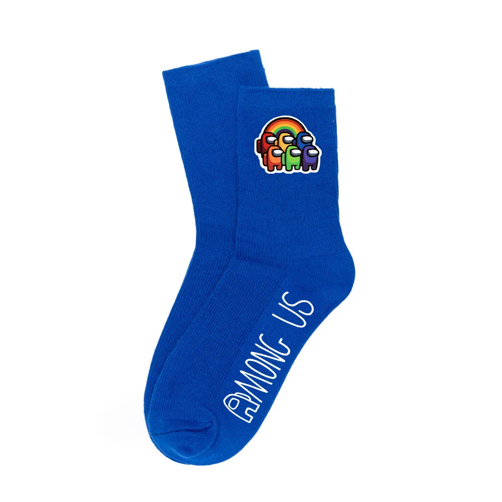 

Hot Game Design Among Us Pattern Funny Socks Unisex Cotton Cartoon Happy Print Socks Women Hip Hop Skateboard Crew Sokken Hombre