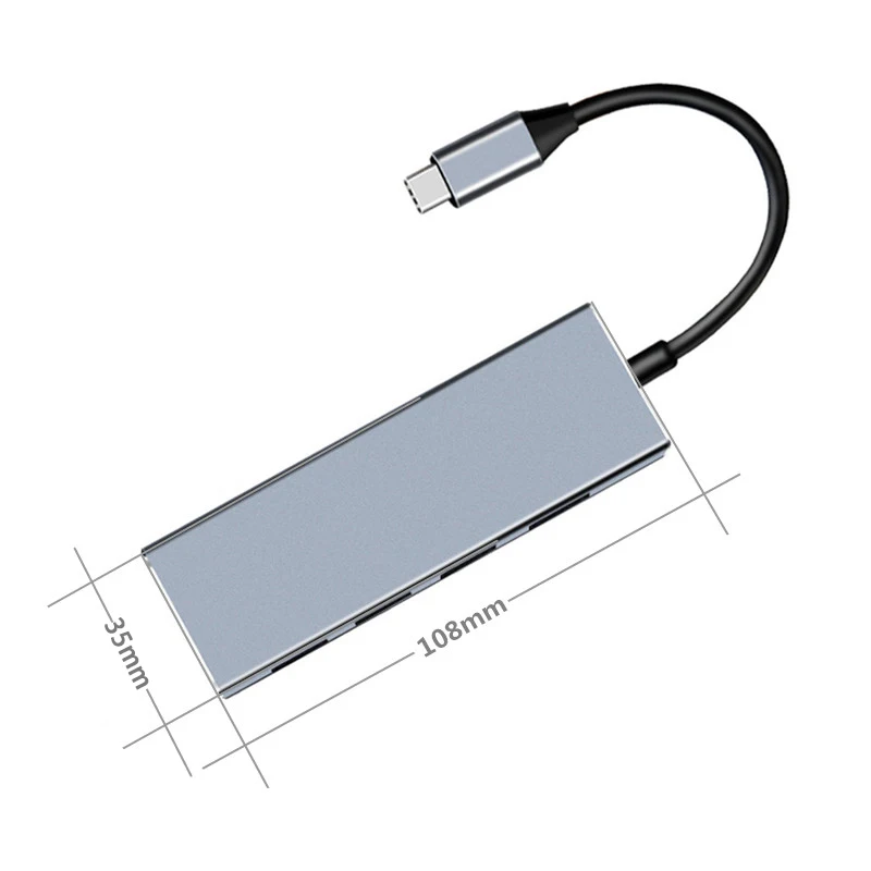 Док-станция USB Type-C 4K HDMI-совместимая со слотами для SD/TF-карт 3 0 Поддержка PD-зарядки