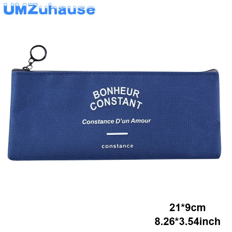 Medium blue English Кошелек для карандашей, сумка для хранения документов, косметичка, Полосатый чехол, органайзер, домашняя ручка школы офиса, Настольный Органайзер - Цвет: Medium blue English