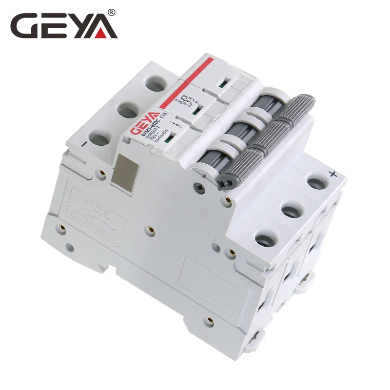 GEYA MCB DC 6KA 3P 750V Мини автоматический Выключатель 6A 10A 16A 20A 25A 32A 40A 50A 63A|Автоматические