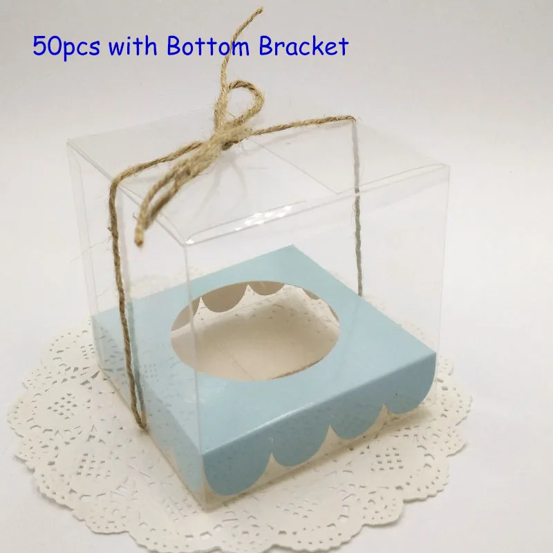 9x9x9 см прозрачная коробка для капкейков из ПВХ конфет упаковка Подарочная с