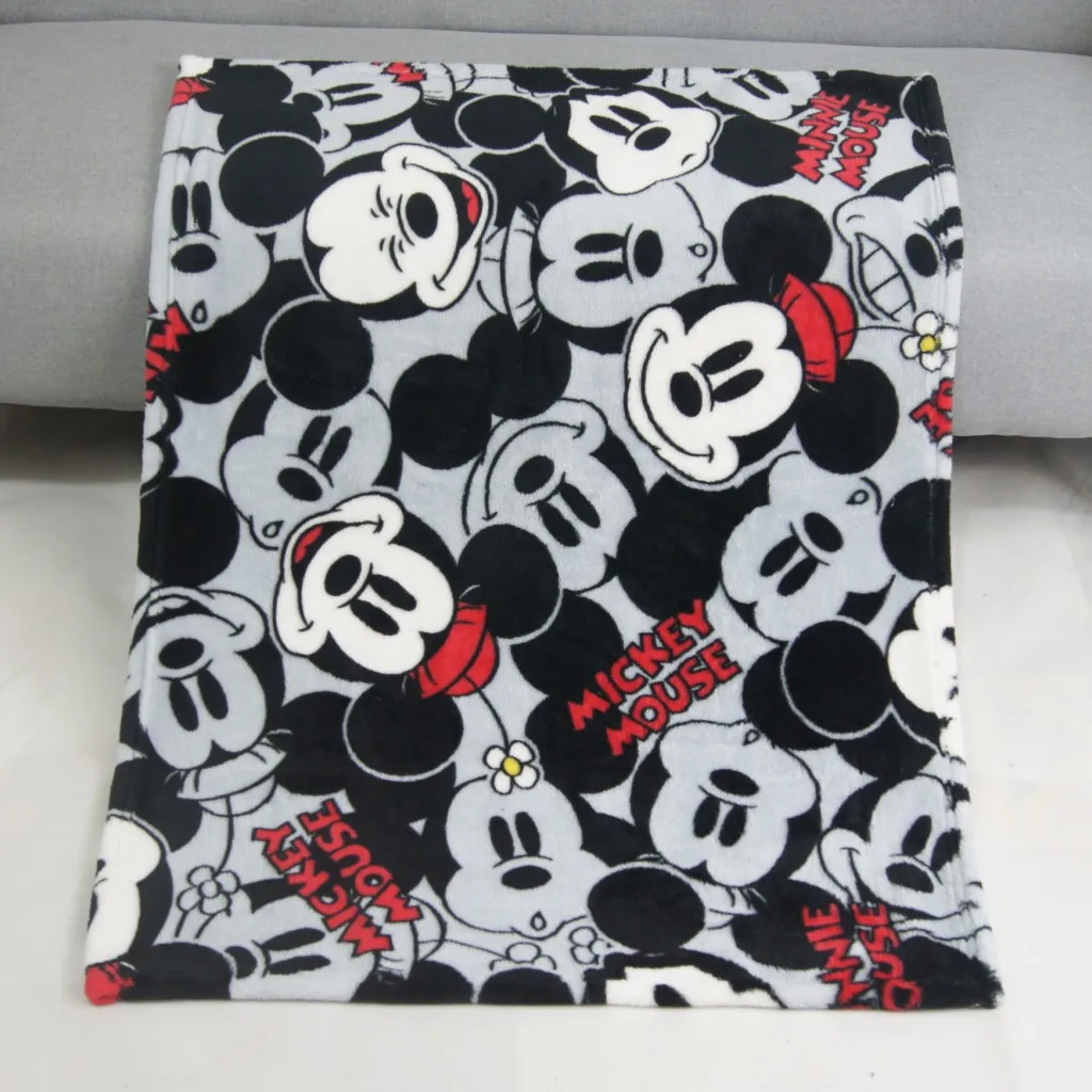 Disney супер теплое серое и черное одеяло с Микки Маусом 70x100 см для маленьких