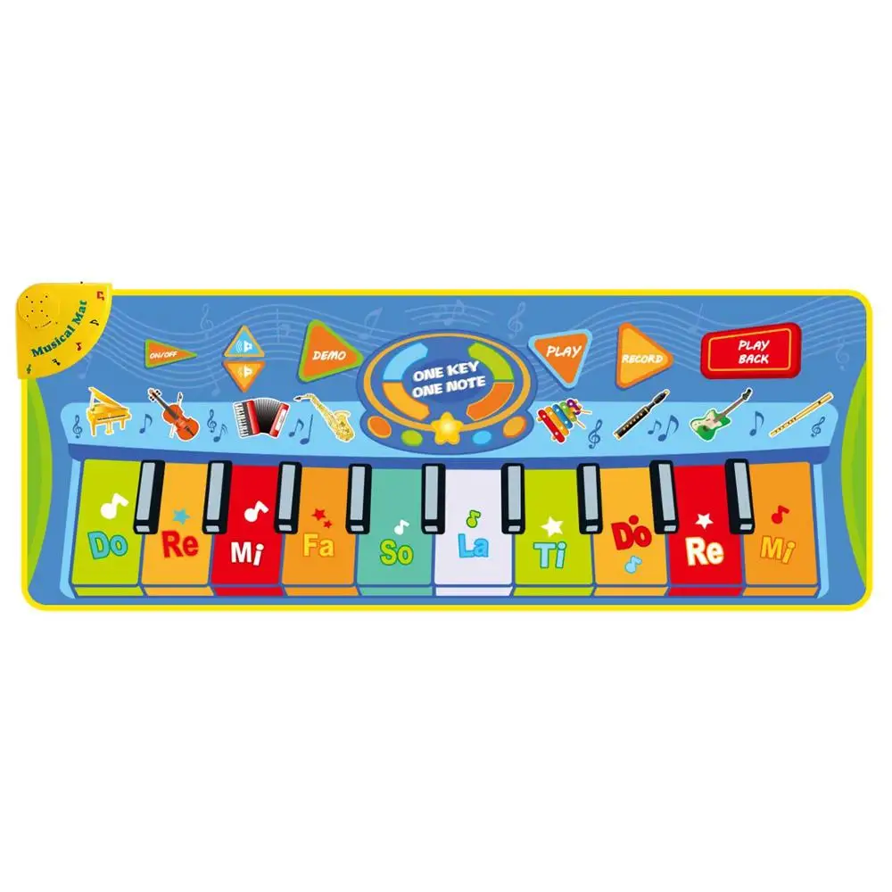130x 48cm 130*48 см музыкальный коврик, детский игровой коврик для фортепиано, игрушечный инструмент, музыкальные игрушки, электронная клавиатура, развивающие игрушки для детей, рождественский подарок - Цвет: 130x 48cm