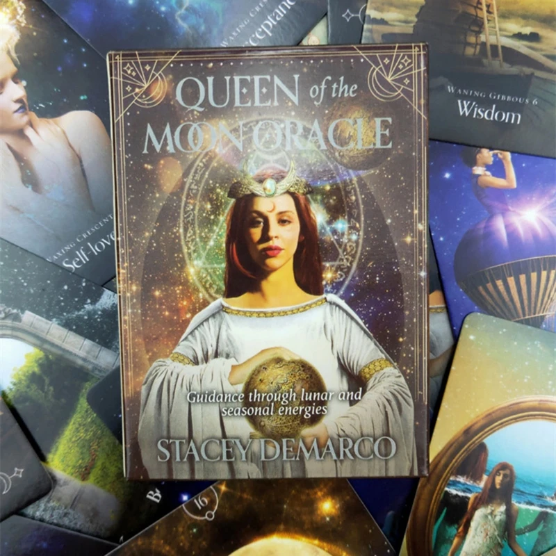 

Queen of The Moon Oracle карты традиционный английский вечерние Настольная игра 44 карт колода Таро Астрология Гадания и предсказания судьбы карты