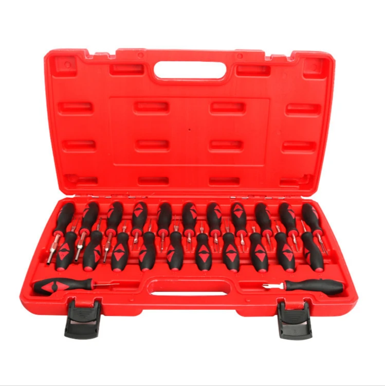 23pcs Car Terminal Wiring Harness Disconnect Tool Remover Line Disassembly Wiring Harness Plug Unlock Tool Needle Ejector