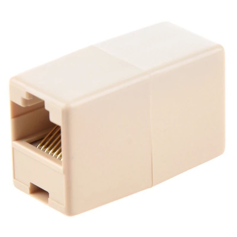 10 шт. Rj45 Cat5 муфты-столярные-половые смены и 5 бежевый пластик Rj11 6P4C женский/женский