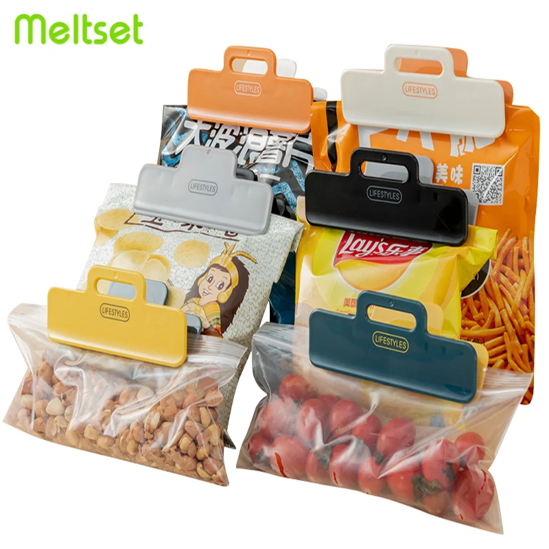 

Kitchen Food Bag Clips Plastic Storage Food Snack Seal Sealing Bag Sealer Kitchen Tool 12x5x3cm
