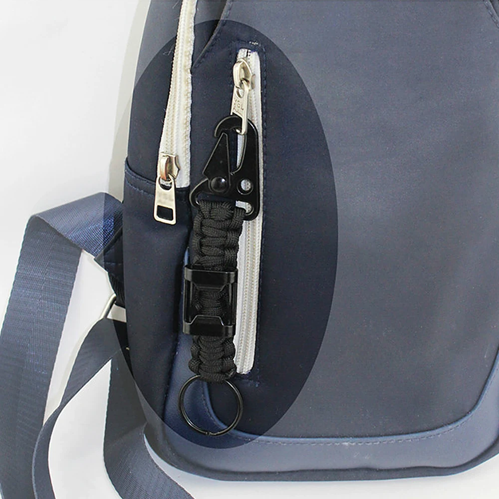 6 шт. Паракорд плетеные ремешки с зажимами брелок для выживания на открытом