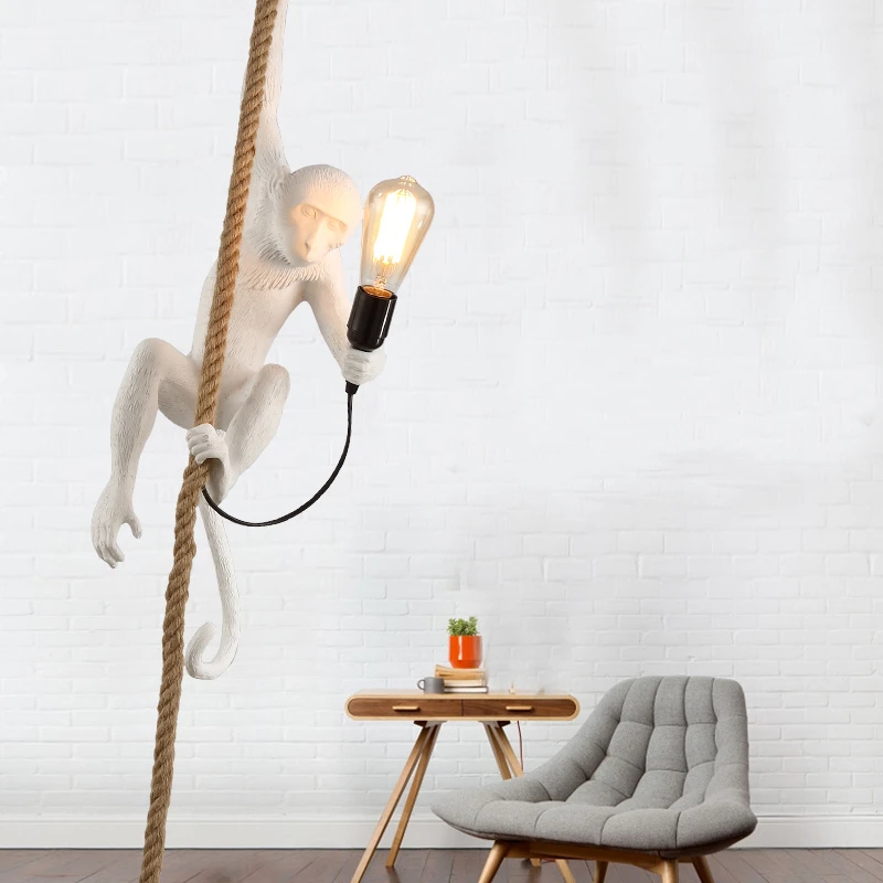 

Современные креативные подвесные светильники из искусственной смолы в стиле ретро, лампочка E27, белая Подвесная лампа для ресторана, спальн...