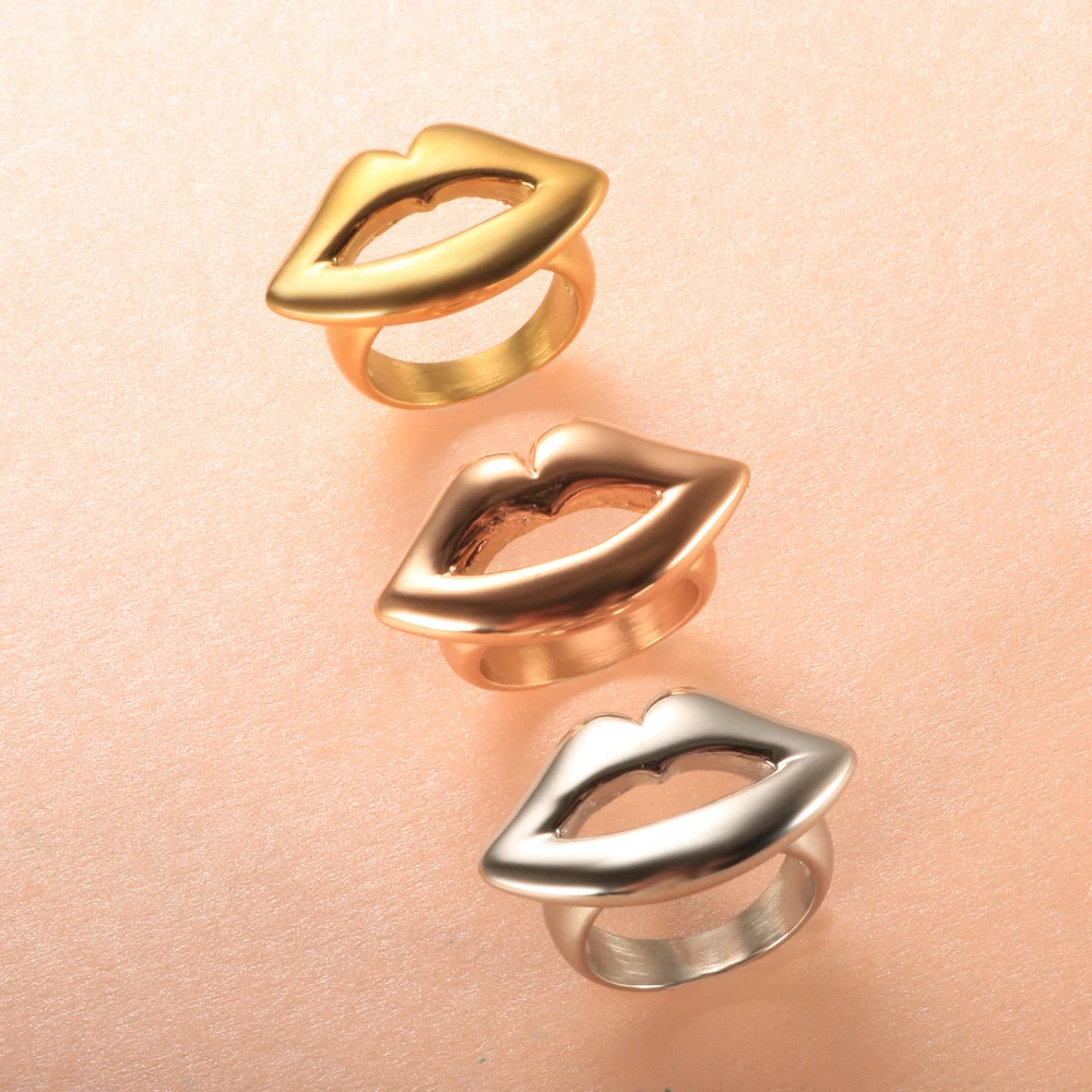 Панковые преувеличенный в форме губ кольца простой индивидуальная из