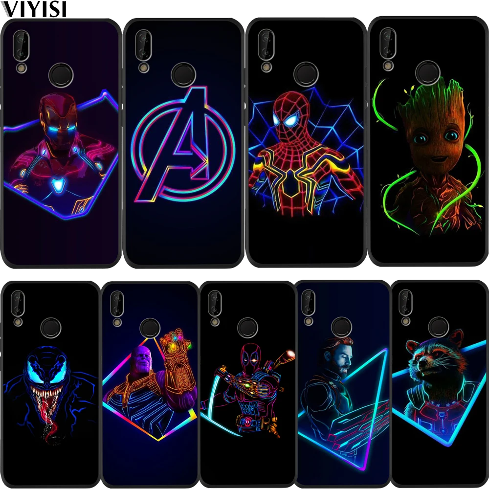 Марвел, Мстители, паук-человек Groot чехол для huawei P30 для huawei p20 lite mate 20 lite Honor 8X9 10 20i V20 PSmart Etui