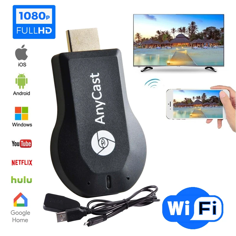Экшн камера с Wi Fi подключением Дисплей ключ помощью кабеля USB Miracast обмена