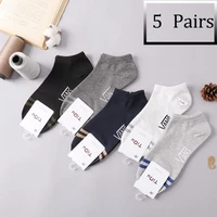 5pairs new spring summer cotton socks boat mans breathable short ankle sox male high quality thin deodorant low tube sport sock