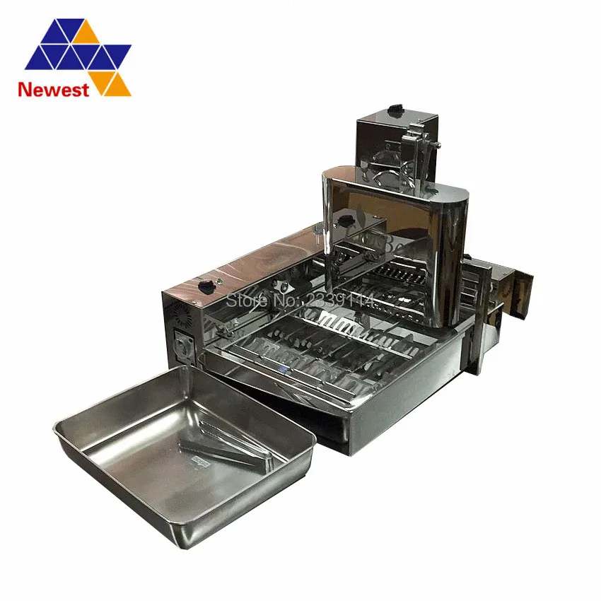 Электрическая 2000 Вт коммерческая машина для приготовления пончиков 4 ряда