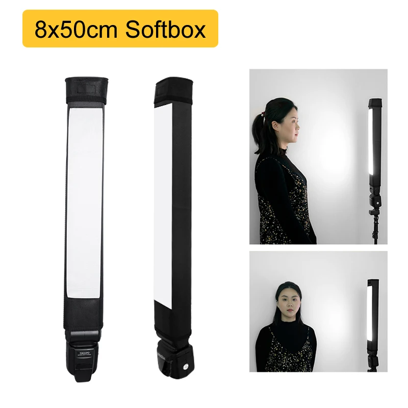 

8x50cm Universal Foldable Flash Reflector Strip Diffuser Bar Softbox for Godox V1 Yongnuo YN560IV Triopo Canon Nikon Speedlite