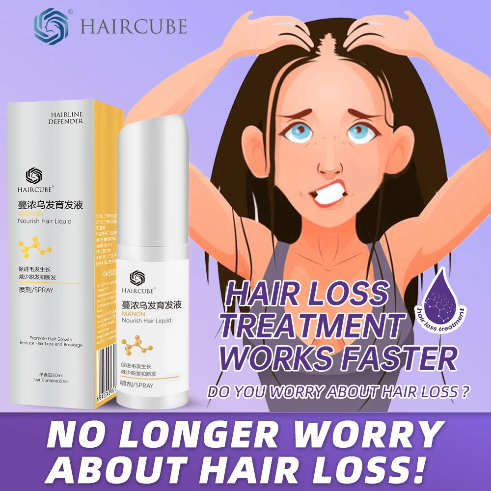 

Спрей HAIRCUBE против выпадения волос, средство для быстрого роста волос для мужчин, женщин, мужчин, питательное эфирное масло, жидкость для вос...