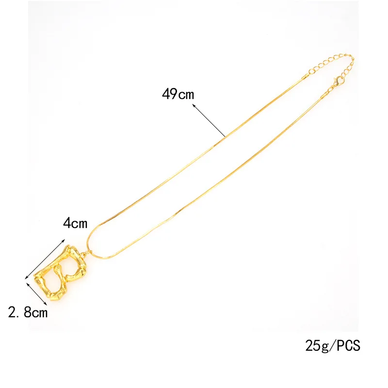 Высокое Качество Большие буквы Шарм кулон ожерелья для женщин мужчин золотой