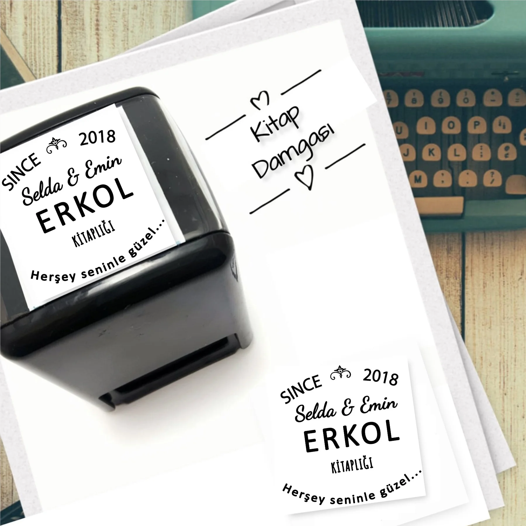 

Personalized Name Written Automatic Square Stamp-815