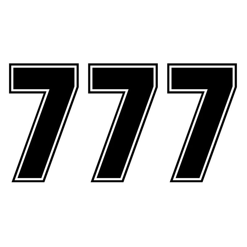 30085#наклейки на авто Цифра 777 водонепроницаемые наклейки машину наклейка для