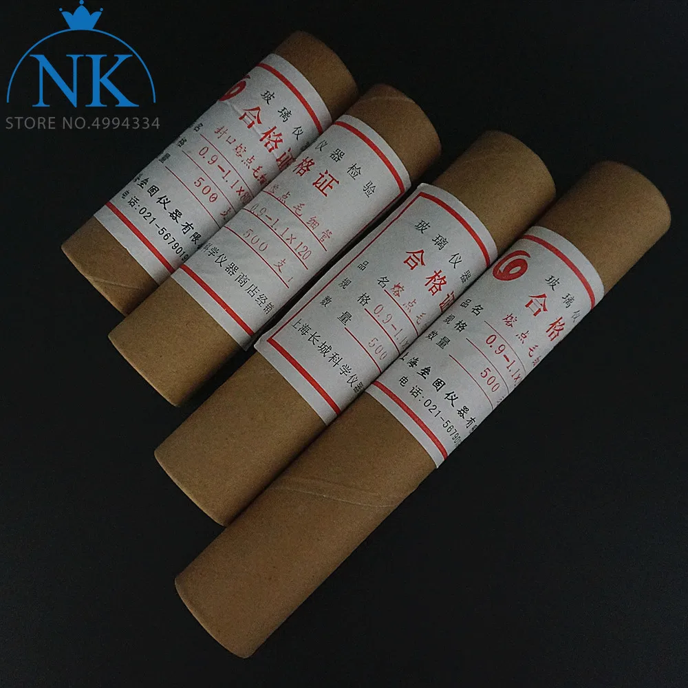 500 шт./лот капиллярные стеклянные точки плавления с двусторонним открытием