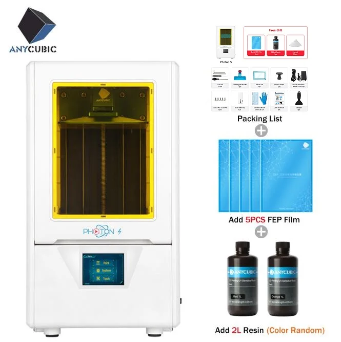 Photon S Add 2L 5FEP ANYCUBIC Photon-S lcd 3d принтер набор Быстрый срез 405nm матрица УФ светильник двойной оси Z SLA 3d принтер фотоны impresora 3d - Цвет: Photon S Add 2L 5FEP