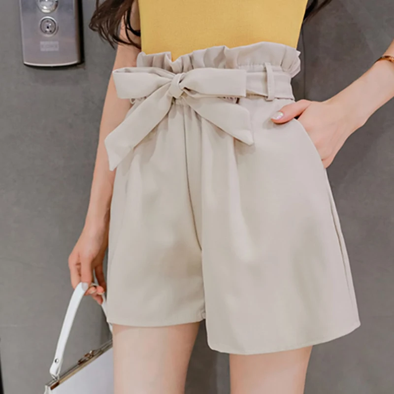 

Women'S Summer Shorts Korean Style Loose Students All-Match Clothing 2021 New Casual Spring Summer High-Waisted Wide-Leg Shorts