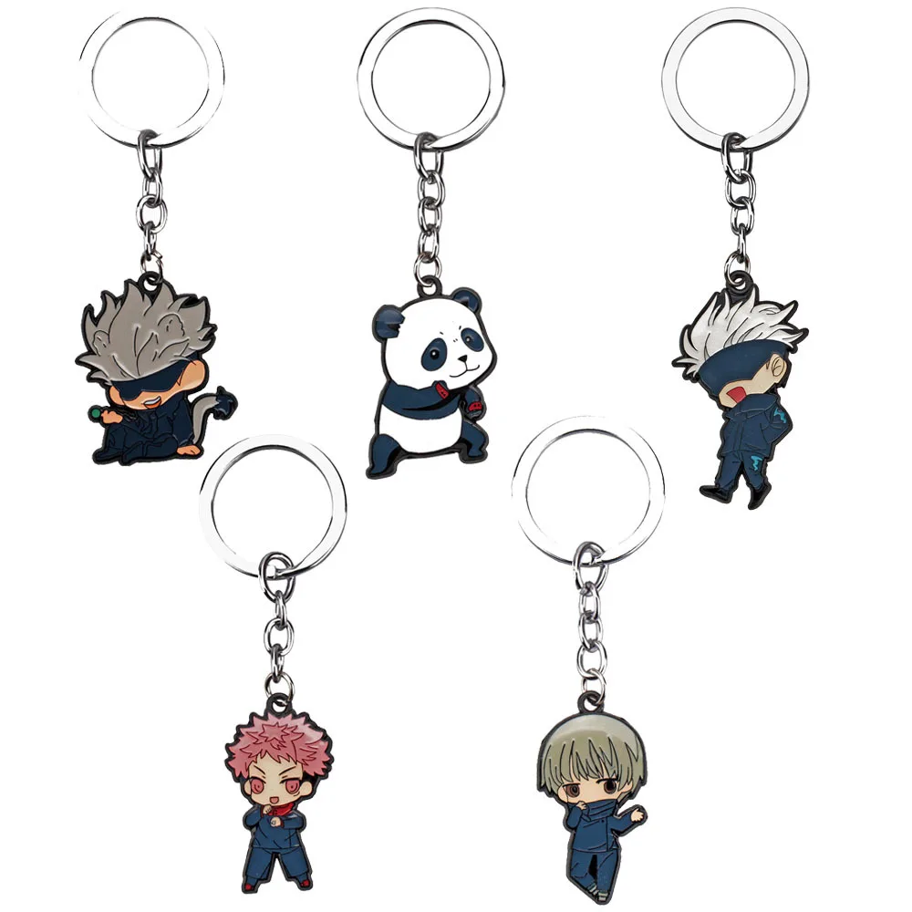 

Jujutsu Kaisen Anime Keychains Metal Chaveiro Gojo Satoru Yuji Panda Sukuna Keyrings car Key Chain Jewelry llaveros